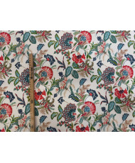 Tissu Poly-Coton aux Motifs Floraux Traditionnels – Altesse