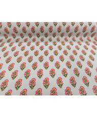 Tissu Adi fleur Provence turquoise