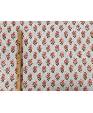 Tissu Adi fleur Provence turquoise