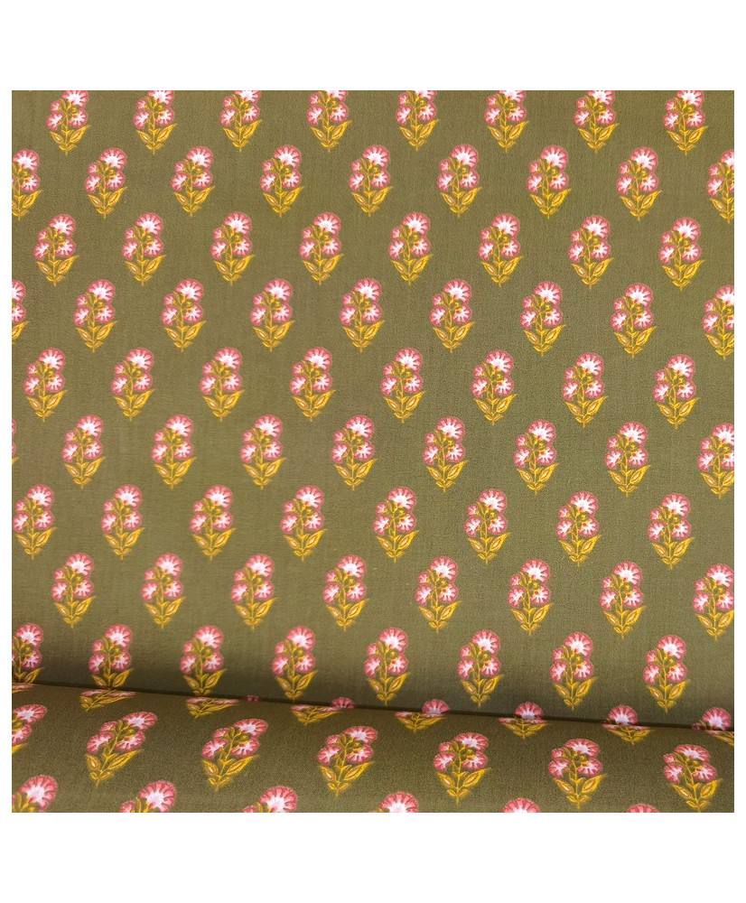 Tissu Adi fleur Provence Bronze