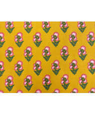 Tissu Adi fleur Provence moutarde