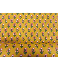 Tissu Adi fleur Provence moutarde