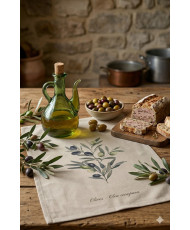 Torchon 100% Coton Provence olivier Vintage – Fabriqué en France