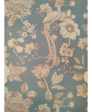 Alami-Toile de Jouy- celeste- 280 cm