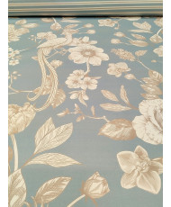 Alami-Toile de Jouy- celeste- 280 cm