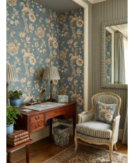 Alami-Toile de Jouy- celeste- 280 cm