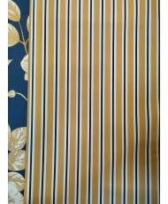 Alami stripes -Mustard & Navy Striped Fabric –280 cm