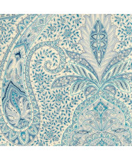 Népal- Tissu Percale à drap Bleu