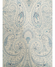 Népal- Tissu Percale à drap Bleu