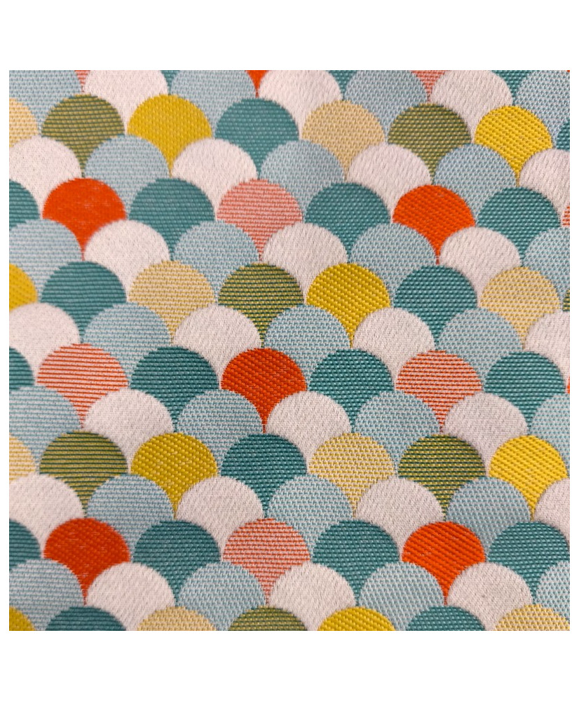 Coupon sirène all/over Turquoise 1 mètre