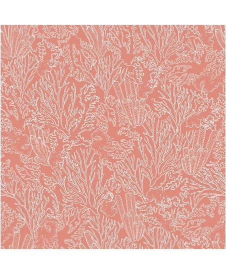 Tissu 1/2 Panama 100% Coton Corail - Motif Corail - Largeur 280cm
