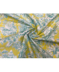 copy of Mini Maharani Cretonne Fabric – Blue/Orange (100% Cotton)"