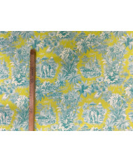 copy of Mini Maharani Cretonne Fabric – Blue/Orange (100% Cotton)"