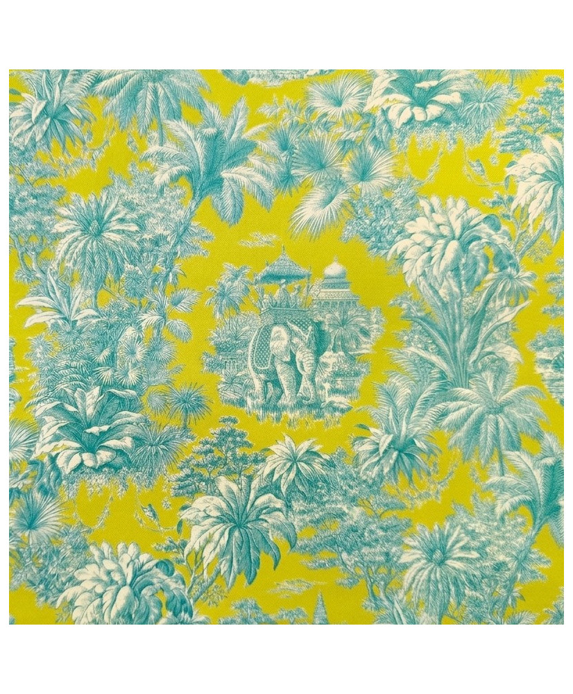 Cretonne Mini Maharani Anis/ bleu