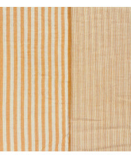 Striped Cotton Double Gauze Fabric – Lemon Mango – 125 cm Width