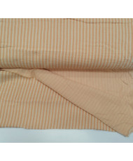 Striped Cotton Double Gauze Fabric – Lemon Mango – 125 cm Width
