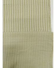 Striped Cotton Double Gauze Fabric – green – 125 cm Width