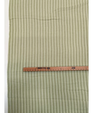 Striped Cotton Double Gauze Fabric – green – 125 cm Width