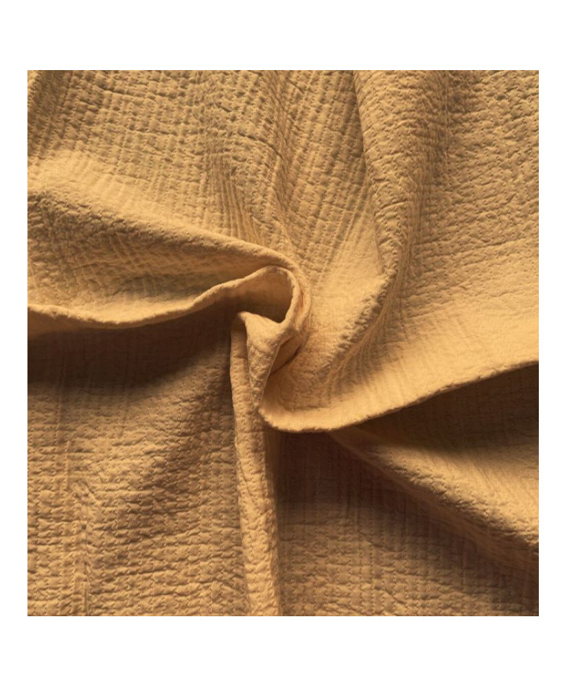 Tissu Coton Surpiqué Avoine