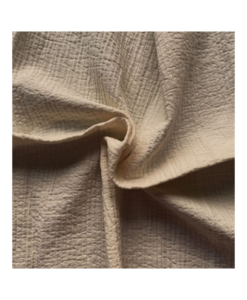 copy of Tissu Coton Surpiqué Écru