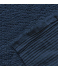 endroit et envers du tissu surpiqué indigo