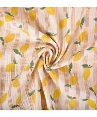 Double Gaze de coton "Lime "