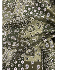 Tissu 100% Coton Imprimé Bandana & Paisley - Farwest kaki