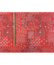 Tissu 100% Coton Imprimé Bandana & Paisley - Farwest rouge