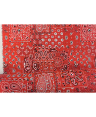 Tissu 100% Coton Imprimé Bandana & Paisley - Farwest rouge