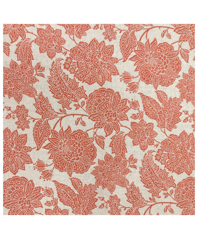 Tissu Coton Mélangé  "kanpur au mètre" – Motif Floral Traditionnel (Laize 160cm)