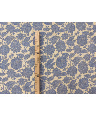 tissu-coton-floral-Kanpur-bleu-motif-indienne-ameublement
