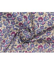 Tissu Cretonne 100% Coton Fleuri Liberty - Laize 160 cm |Coloris violet