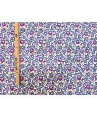 Tissu Cretonne 100% Coton Fleuri Liberty - Laize 160 cm |Coloris violet