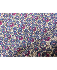 Tissu Cretonne 100% Coton Fleuri Liberty - Laize 160 cm |Coloris violet