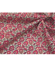 Tissu Cretonne 100% Coton Fleuri "Gange" - Laize 160 cm |Coloris rose