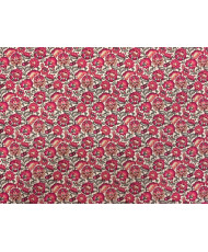 Tissu Cretonne 100% Coton Fleuri "Gange" - Laize 160 cm |Coloris rose