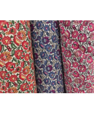 copy of Tissu Cretonne 100% Coton Fleuri Liberty - Laize 160 cm |Coloris violet