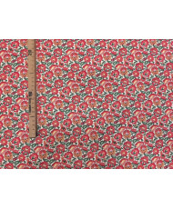 Tissu Cretonne 100% Coton Fleuri "Gange" - Laize 160 cm |Coloris orange