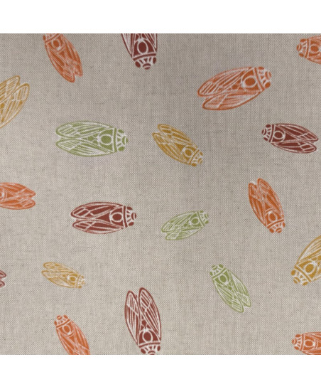 Tissu Coton Polyester cigale