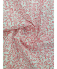 Coupon Cretonne-Léonie-Rose Pastel 1.35 m