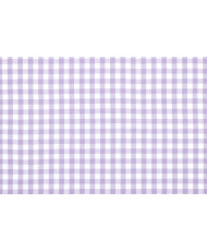 Lavender checked yarn-dyed woven fabric