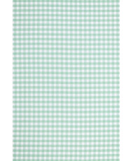 Mint green checked yarn-dyed woven fabric
