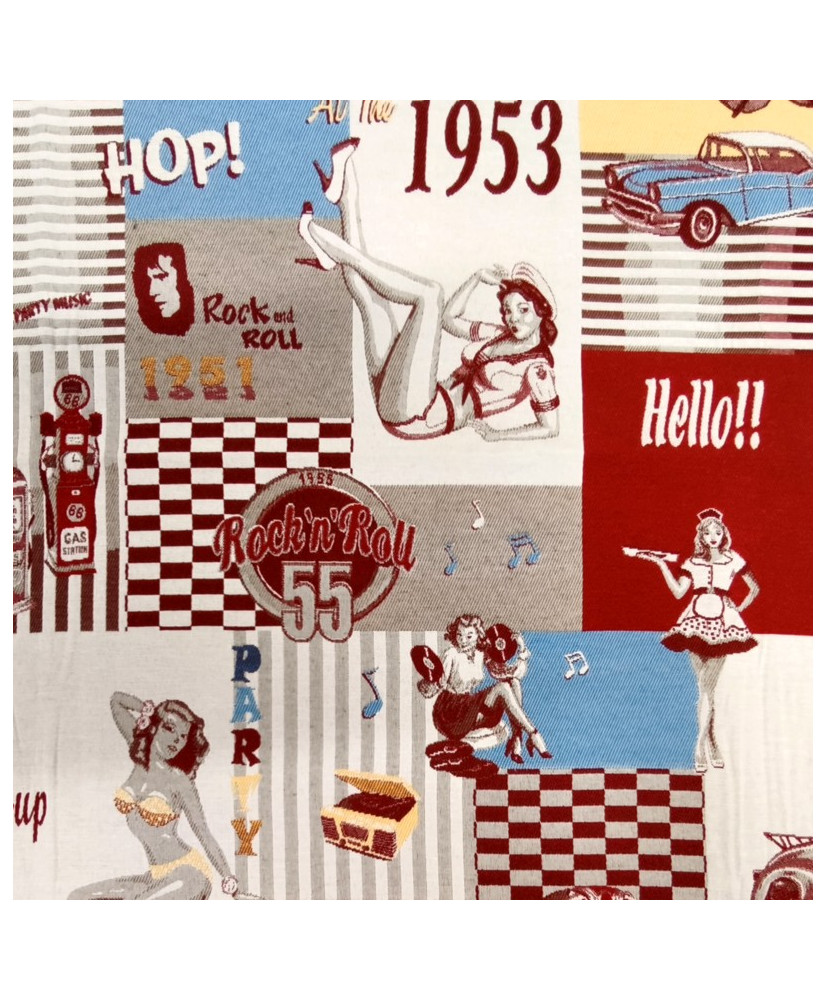 coupon Jacquard pin up 1 m
