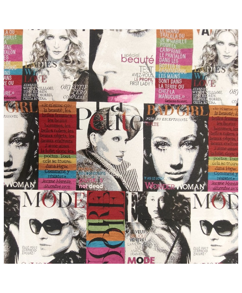 Coupon tissu jacquard magasine 1 m