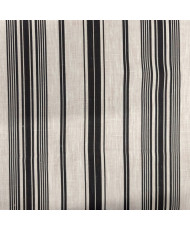 Coupon Lin rayé Noir/ blanc 1.15 m