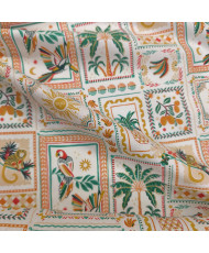 Tissu percale coton imprimé Bomdia - Motifs Éphémérides & Faune Tropicale