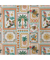 Tissu percale coton imprimé Bomdia - Motifs Éphémérides & Faune Tropicale