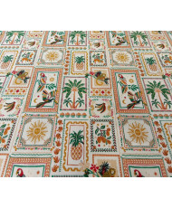 copy of Tissu percale coton imprimé Bimba - Motifs Patchwork Graphique & Fleuri Multicolore
