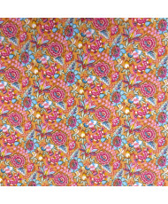 copy of Tissu percale coton imprimé Bimba - Motifs Patchwork Graphique & Fleuri Multicolore