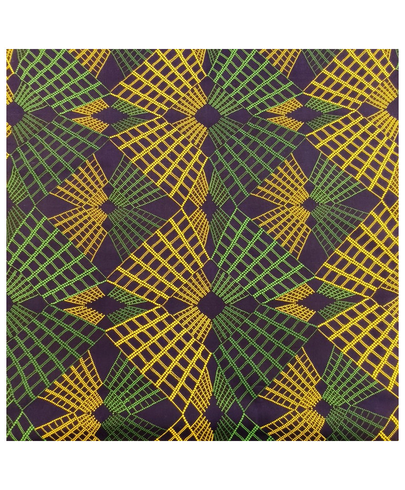 Tissu Wax vert 112 cm